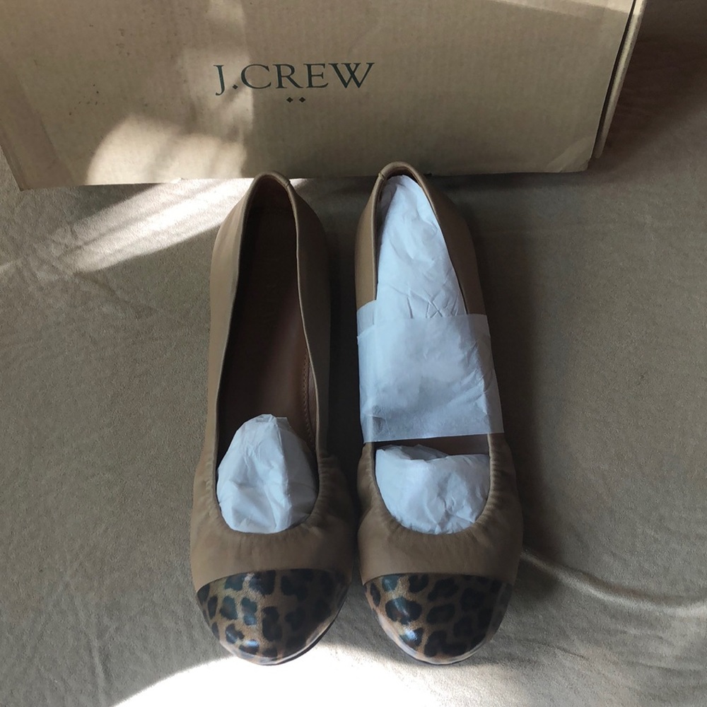 J. Crew CeCe Leather/Tortoise Flats